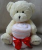 White bear with stripe throw