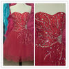 2012 Sexy Stylish Popular Sweetheart Beaded Red Short Cheap Affordable Party Dress Cocktail Dress Gown TP-006