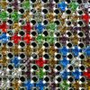 4MM mixed color TOP A rhinestone 24rows sew on crystal rhinestone mesh in trimming for garment with metal base