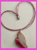 Wholesale agate slice LOVE necklace, love pendant KJL-PT0019C