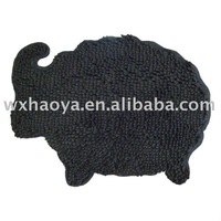 microfiber chenille mat; bath mat; animal mat