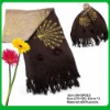 Sequined embroidery scarf hair ball