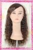 Front lace wig/French lace and machine sewn/Curly/16"/100% Indian Remy Hair