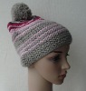 100% Acrylic Hand Knit Fashion Beanie