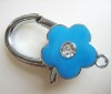 rhinestone Enamel flower lobster clip charm