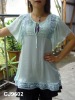 embroidery, lace garment, ladies' top, top quality fabric, delicate sewing. HOT!!! 2009 NEW STYLE!!! (CJ9602)