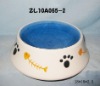 Ceramic pet bowl with little paw