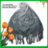 Sequined embroidery scarf hair ball