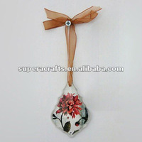 Customized Maple Shape Crystal Hanging Ornaments