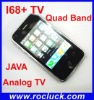 I68+ TV Quad Band Dual SIM TV Phone with Dual Camera and JAVA