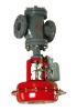 Air operated double seat regulating valve