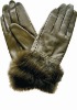 Goatskin leather gloves