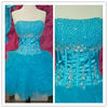 2012 Sexy Stylish Mini Blue Beaded Layered Puffy Party Dress Cocktail Dresses TP-003