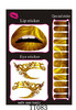 TT083--SEXY water transfer eye/nail/lip tattoo sticker set