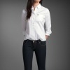 100% cotton office women's form white shirt