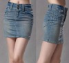 2012 sexy new fashion cheap ladies mini denim skirts