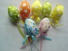 pretty colorful polyfoam easter eggs stake