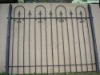 black steel garden fence, garden fencing