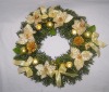 Wreath with candle holder