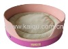 2 tone round pet bed