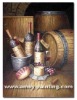 Still Life Oil Painting, Wine Oil Painting