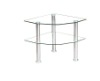 clear tempered glass corner table